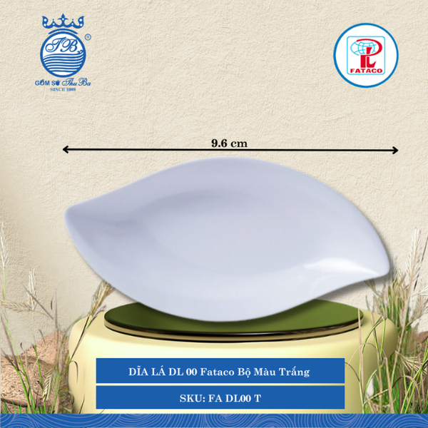 Dĩa Lá DL 00, DL 01, DL 02, DL 03, DL 04, DL 05 Fataco Bộ Màu Trắng (Nhiều Size) Nhựa