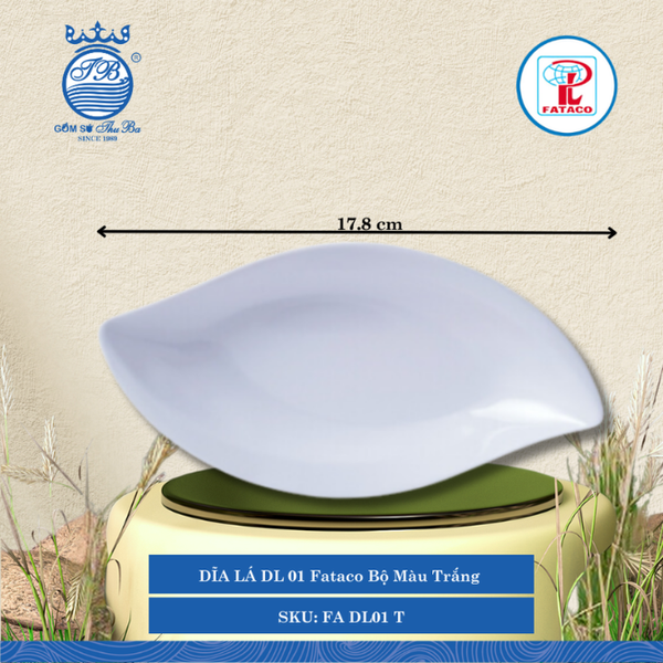 Dĩa Lá DL 00, DL 01, DL 02, DL 03, DL 04, DL 05 Fataco Bộ Màu Trắng (Nhiều Size) Nhựa