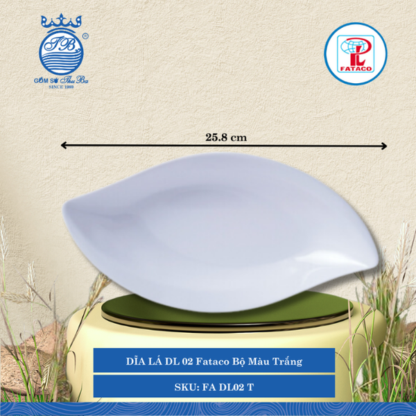 Dĩa Lá DL 00, DL 01, DL 02, DL 03, DL 04, DL 05 Fataco Bộ Màu Trắng (Nhiều Size) Nhựa