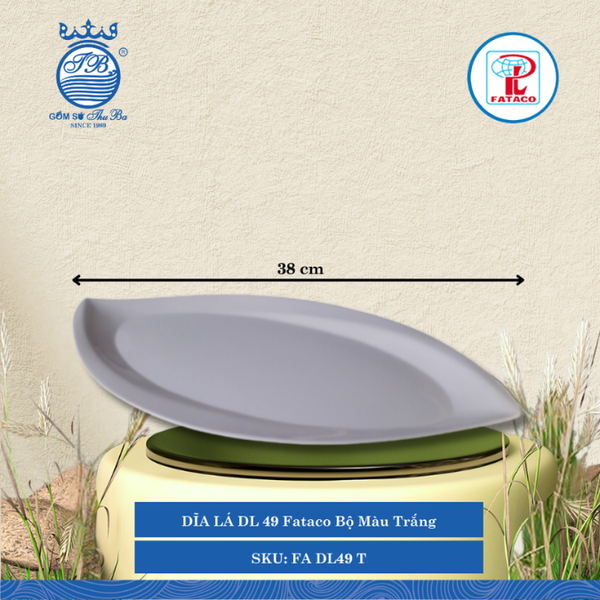 Dĩa Lá DL 47, DL 48, DL 49 Fataco Bộ Màu Trắng (Nhiều Size) Nhựa