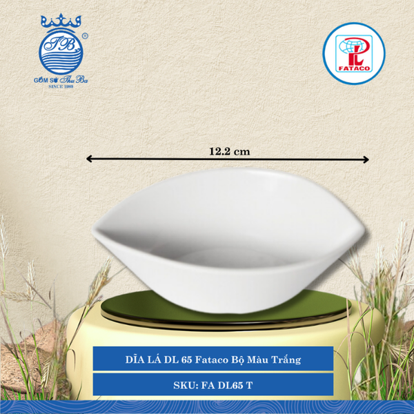 Dĩa Lá DL DL 65, DL 66, DL 67 Fataco Bộ Màu Trắng (Nhiều Size) Nhựa