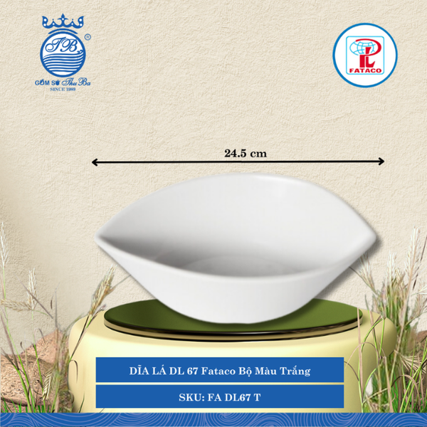Dĩa Lá DL DL 65, DL 66, DL 67 Fataco Bộ Màu Trắng (Nhiều Size) Nhựa