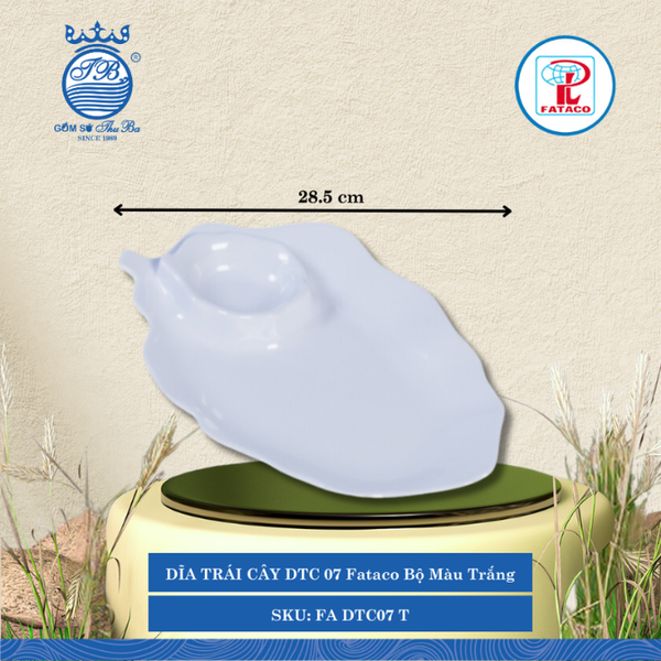 Dĩa Trái Cây DTC 06, DTC 07, DTC 08 Fataco Bộ Màu Trắng (Nhiều Size) Nhựa