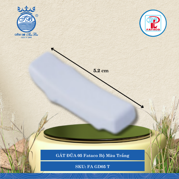 GÁT ĐŨA 05 Fataco Bộ Màu Trắng Dài: 5.2cm Rộng: 1.3cm Cao: 1.4cm Nhựa FA GD05 T