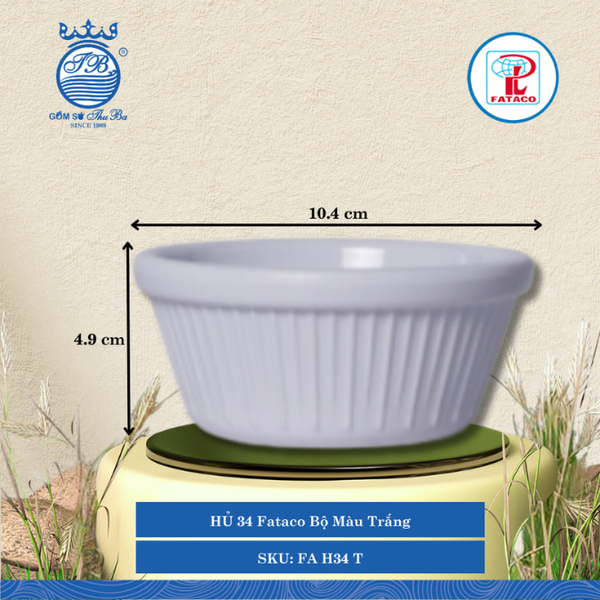 Hủ HU 32, HU 33, HU 34 Fataco Bộ Màu Trắng (Nhiều Size) Nhựa