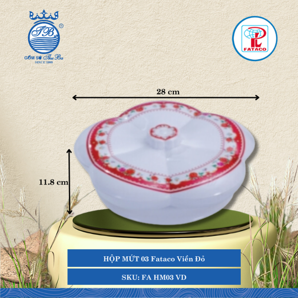 Hộp Mứt 03 Fataco (Nhiều Màu) Nhựa