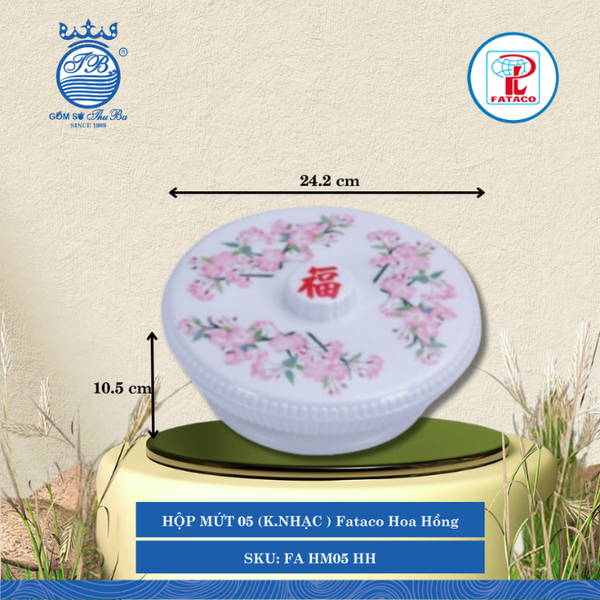 Hộp Mứt 05 (K.Nhạc) Fataco (Nhiều Màu) Nhựa