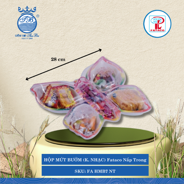 Hộp Mứt Bướm (K.Nhạc) Fataco (Nhiều Màu) Nhựa
