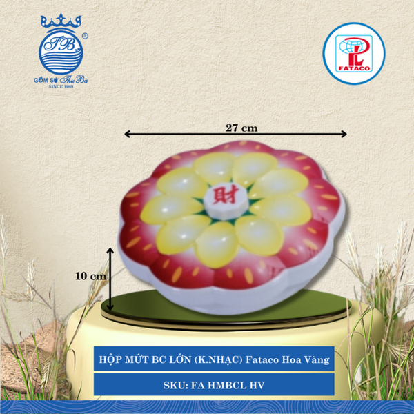 Hộp Mứt BC Lớn (K.Nhạc) Fataco (Nhiều Màu) Nhựa