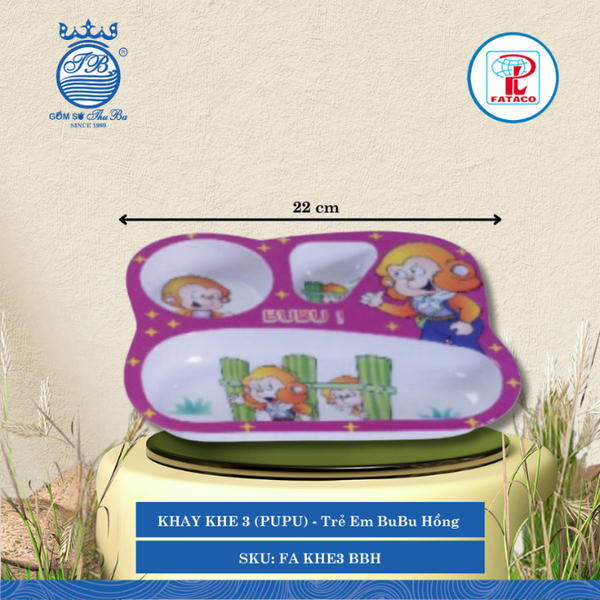 Khay Khe 3 (PuPu) KHE 3 Fataco Trẻ Em (Nhiều Hình) Nhựa