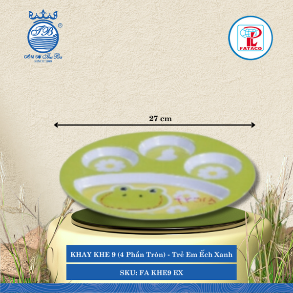 Khay Khe 9 (4 Phần Tròn) KHE 9 Fataco Trẻ Em (Nhiều Hình) Nhựa