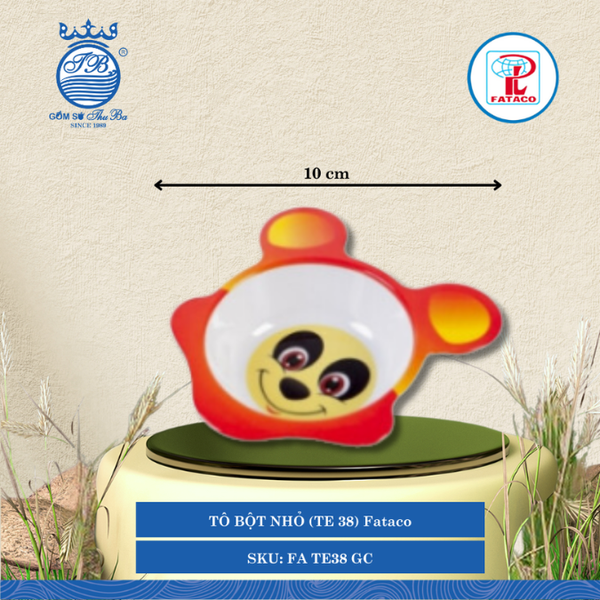 TÔ BỘT NHỎ (TE 38) Fataco - Trẻ Em Gấu Cam Ø: 10cm Cao: 2.8cm Nhựa FA TE38 GC