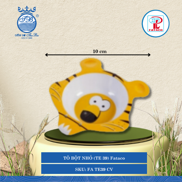TÔ BỘT NHỎ (TE 39) Fataco - Trẻ Em Cọp Vàng Ø: 10cm Cao: 2.8cm Nhựa FA TE39 CV