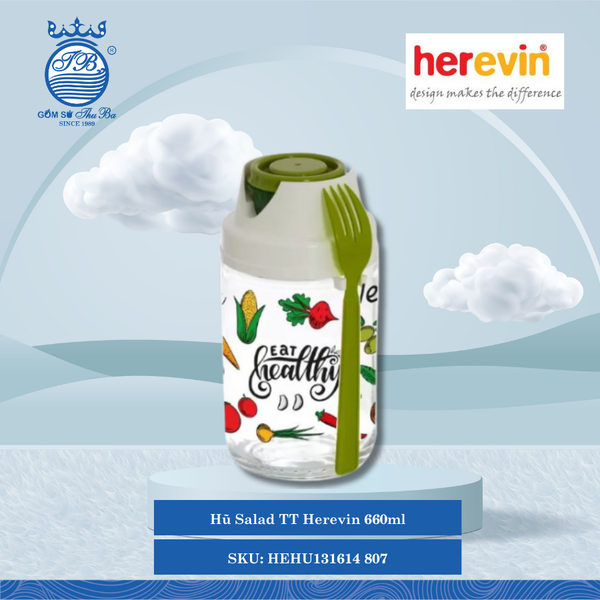 Hũ Salad TT Herevin 660ml (Giao Màu Ngẫu Nhiên) 660ml 12 Cái/Thùng HEHU131614 807
