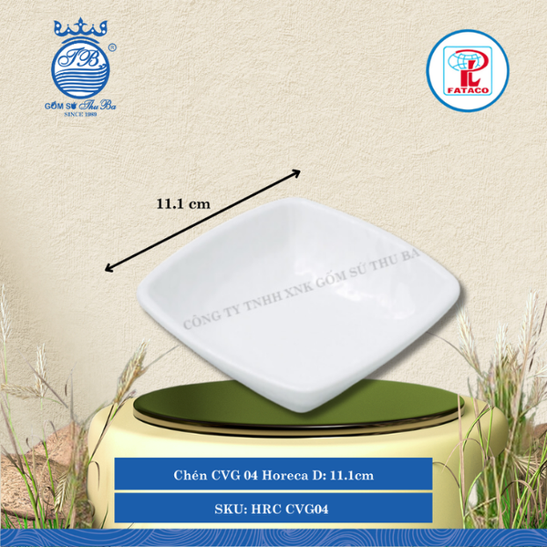 Chén CVG 04 Horeca Dài: 11.1cm Rộng: 11.1cm Cao: 3.3cm Fataco Nhựa HRC CVG04