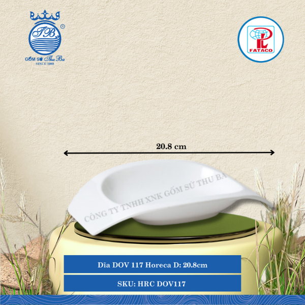 Dĩa DOV 117, DOV 118 Horeca Trắng (Nhiều Size) Fataco Nhựa