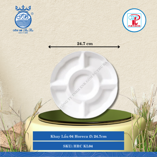 Khay Lẩu 04 Horeca Ø: 24.7cm Cao: 2.8cm Fataco Nhựa HRC KL04