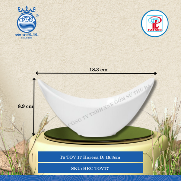 Tô TO V17, TO V18, TO V19 Horeca Trắng (Nhiều Size) Fataco Nhựa