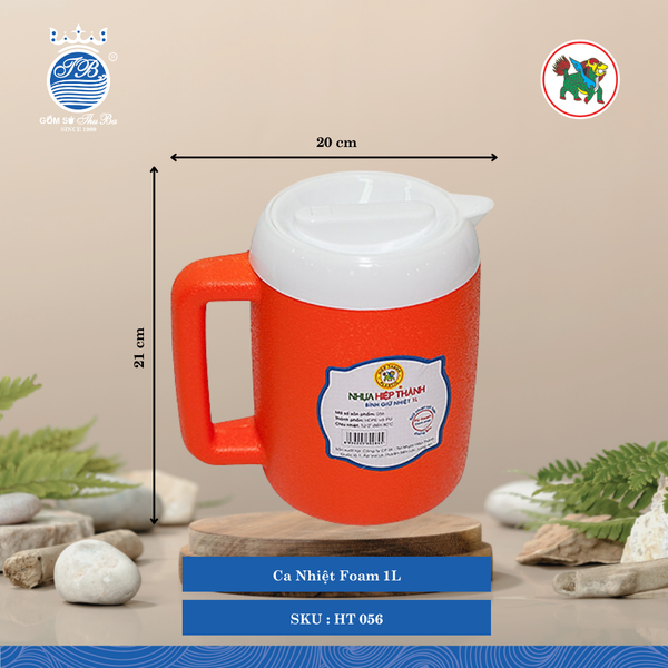 Ca Nhiệt Foam Nắp Bằng (Nhiều Size, Giao Màu Ngẫu Nhiên) Hiệp Thành Nhựa