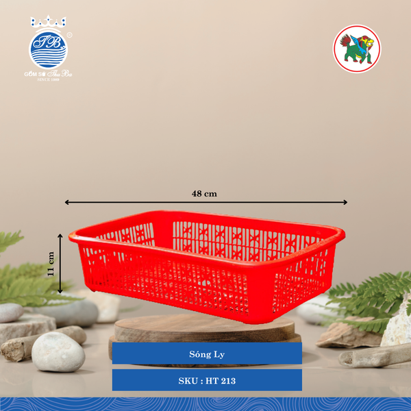 Sóng Ly Dài: 48cm Rộng: 30cm Cao: 11cm Hiệp Thành Nhựa HT 213 (Giao Màu Ngẫu Nhiên)