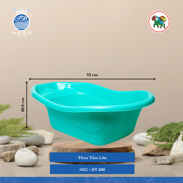 Thau Tắm Lớn Dài: 73cm Rộng: 44.5cm Cao: 20.5cm Hiệp Thành Nhựa HT 289 (Giao Màu Ngẫu Nhiên)