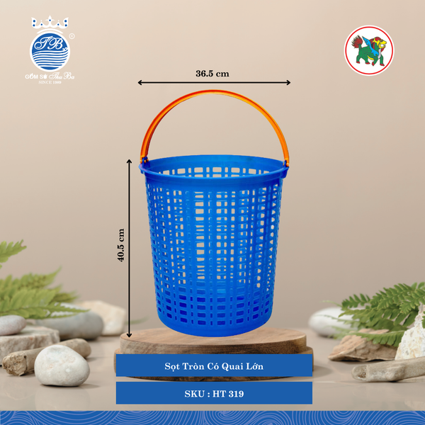 Sọt Tròn Có Quai (Nhiều Size, Giao Màu Ngẫu Nhiên) Hiệp Thành Nhựa