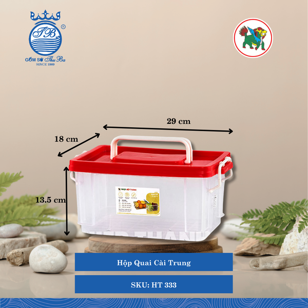 Hộp Quai Cài (Nhiều Size, Giao Màu Ngẫu Nhiên) Hiệp Thành Nhựa
