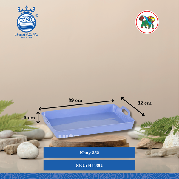 Khay 352 Dài: 39cm Rộng: 32cm Cao: 5cm Hiệp Thành Nhựa HT 352 (Giao Màu Ngẫu Nhiên)