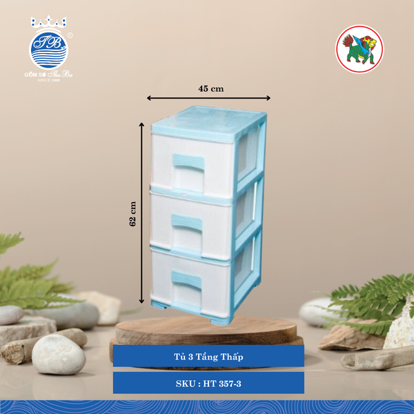 Tủ Thấp Nhiều Tầng (Nhiều Size, Giao Màu Ngẫu Nhiên) Hiệp Thành Nhựa