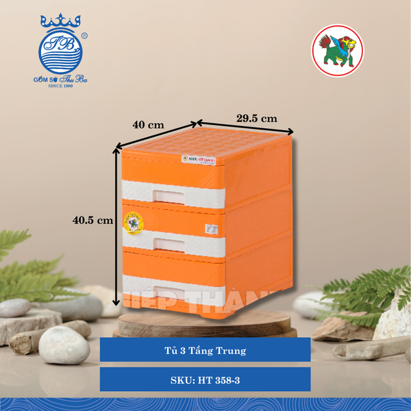 Tủ Trung Nhiều Tầng (Nhiều Size, Giao Màu Ngẫu Nhiên) Hiệp Thành Nhựa