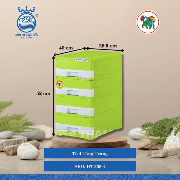 Tủ Trung Nhiều Tầng (Nhiều Size, Giao Màu Ngẫu Nhiên) Hiệp Thành Nhựa