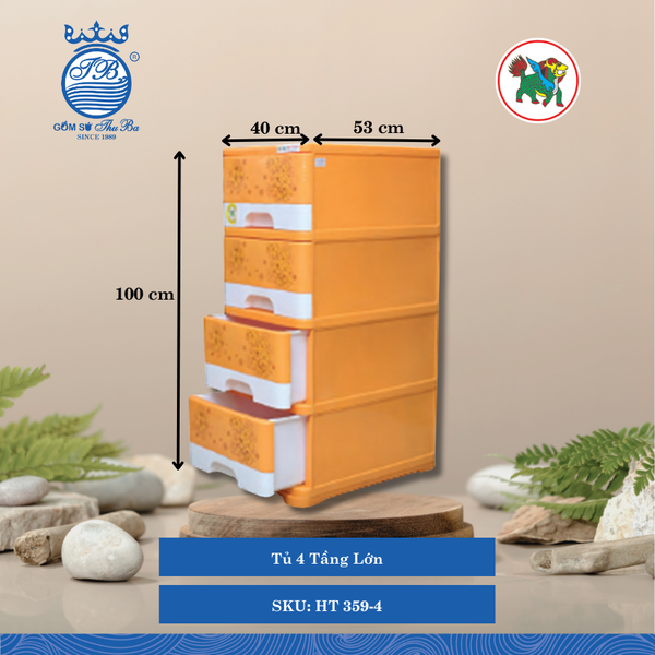 Tủ Lớn Nhiều Tầng (Nhiều Size, Giao Màu Ngẫu Nhiên) Hiệp Thành Nhựa