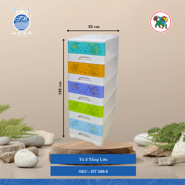 Tủ Lớn Nhiều Tầng (Nhiều Size, Giao Màu Ngẫu Nhiên) Hiệp Thành Nhựa