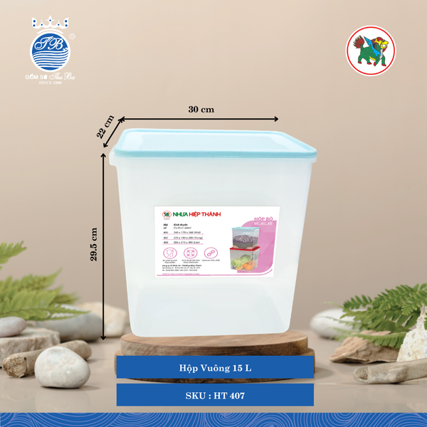 Hộp Vuông Cao (Nhiều Size, Giao Màu Ngẫu Nhiên) Hiệp Thành Nhựa