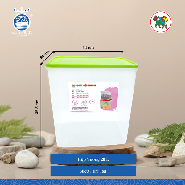 Hộp Vuông Cao (Nhiều Size, Giao Màu Ngẫu Nhiên) Hiệp Thành Nhựa