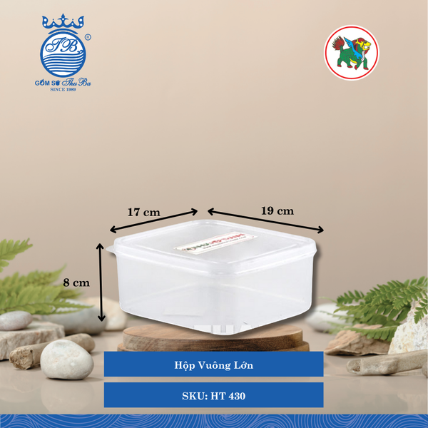 Hộp Vuông Thấp (Nhiều Size, Giao Màu Ngẫu Nhiên) Hiệp Thành Nhựa