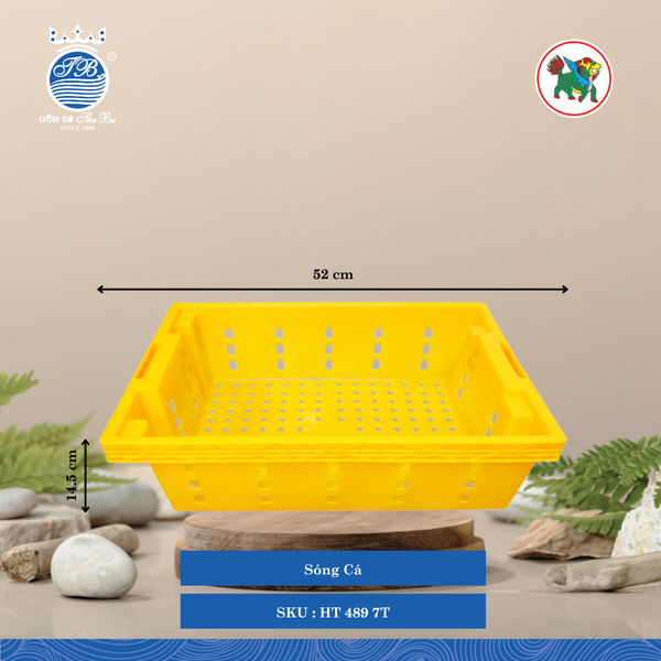 Sóng Cá Dài: 52cm Rộng: 34.5cm Cao: 14.5cm Hiệp Thành Nhựa HT 489 7T (Giao Màu Ngẫu Nhiên)
