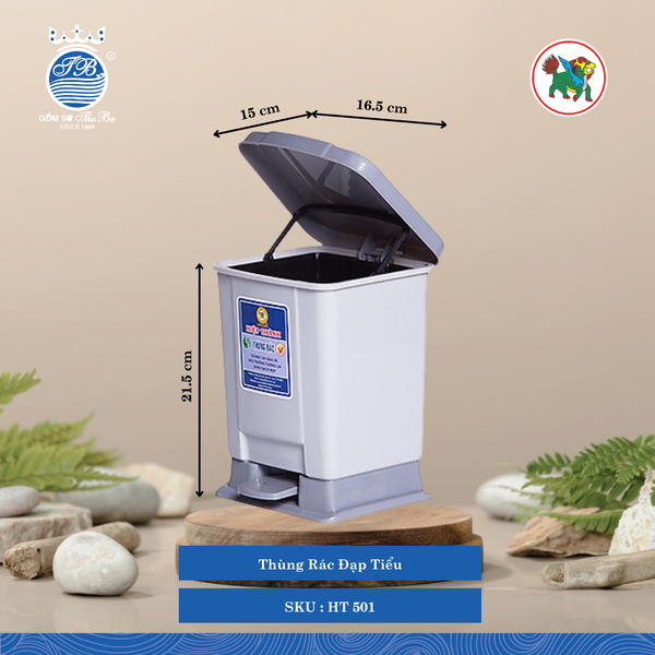 Thùng Rác Đạp (Nhiều Size, Giao Màu Ngẫu Nhiên) Hiệp Thành Nhựa