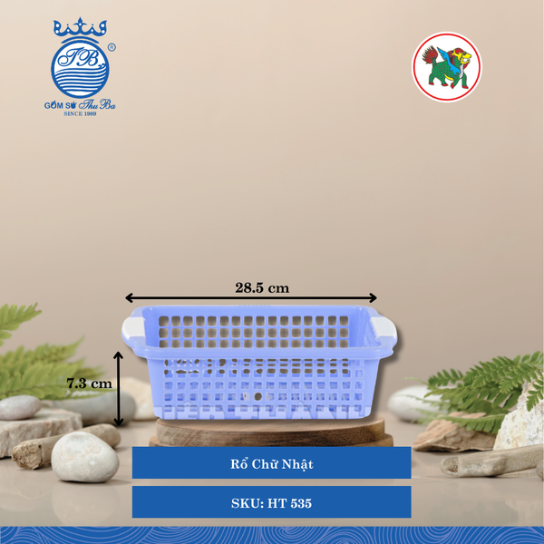 Rổ Chữ Nhật (Nhiều Size, Giao Màu Ngẫu Nhiên) Hiệp Thành Nhựa