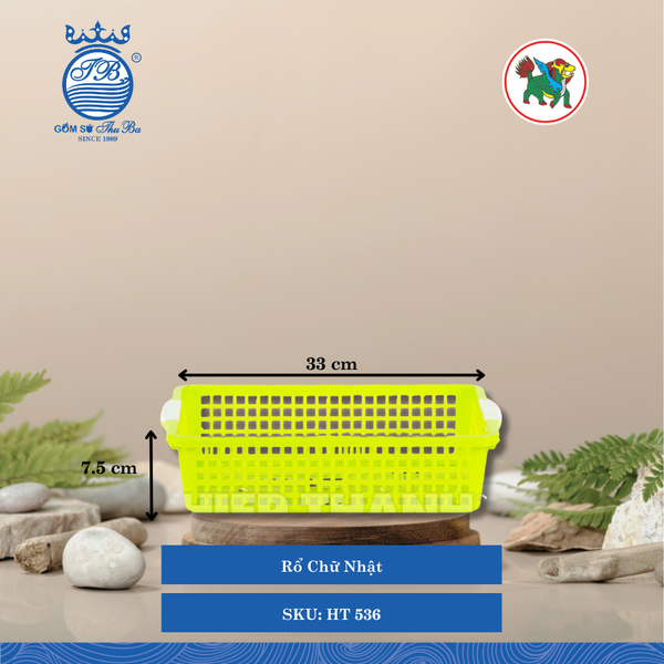 Rổ Chữ Nhật (Nhiều Size, Giao Màu Ngẫu Nhiên) Hiệp Thành Nhựa