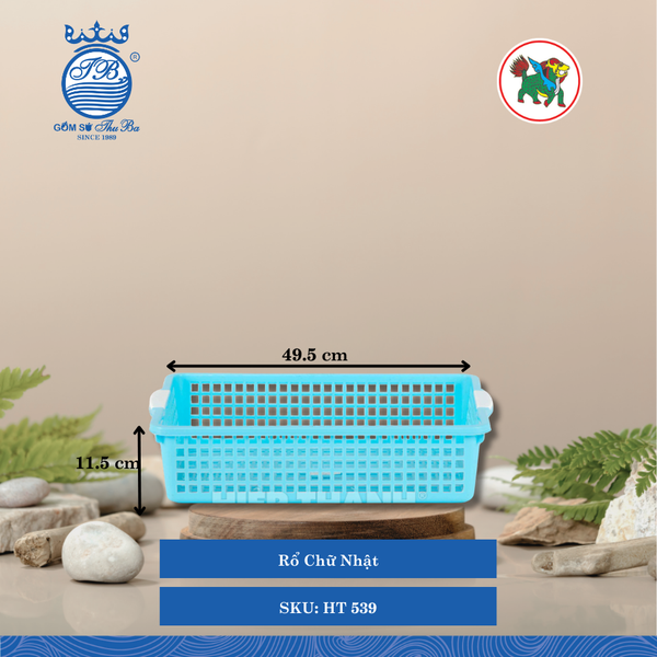 Rổ Chữ Nhật (Nhiều Size, Giao Màu Ngẫu Nhiên) Hiệp Thành Nhựa