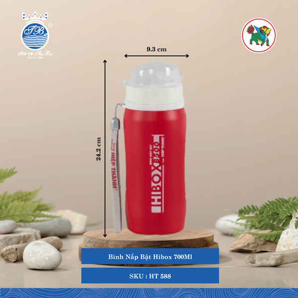 Bình Đá Nắp Bật Hibox (Nhiều Size, Giao Màu Ngẫu Nhiên) Hiệp Thành Nhựa