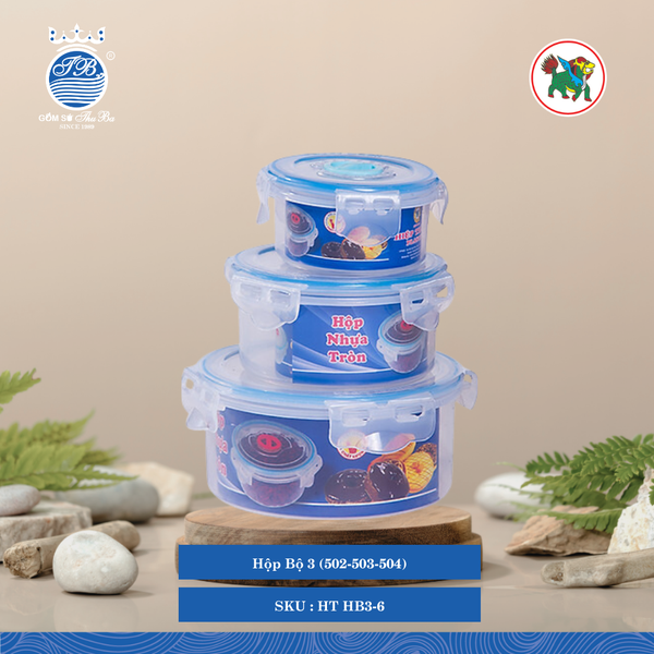 Hộp Bộ 3 (502-503-504) Hiệp Thành Nhựa HT HB3-6 (Giao Màu Ngẫu Nhiên)