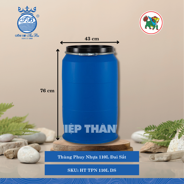 Thùng Phuy Đai Sắt (Nhiều Loại, Giao Màu Ngẫu Nhiên) Hiệp Thành Nhựa