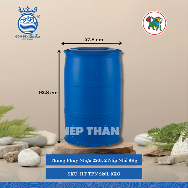 Thùng Phuy 220L Nắp Nhỏ (Nhiều Loại, Giao Màu Ngẫu Nhiên) Hiệp Thành Nhựa