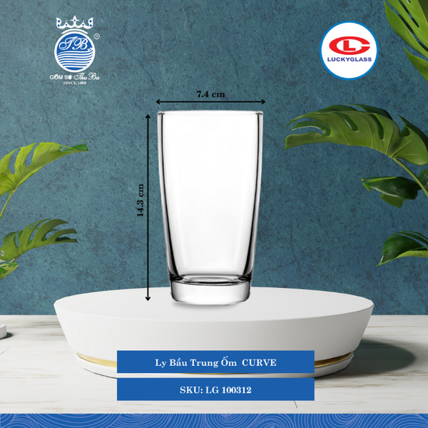 Ly Curve Lucky Glass Thủy Tinh (Nhiều Size)