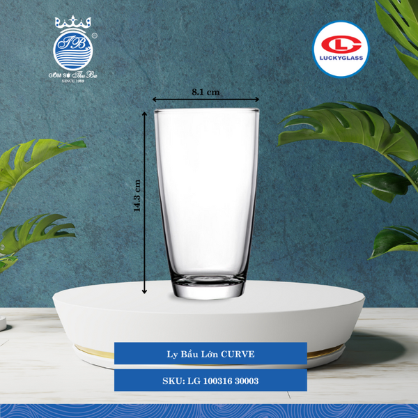 Ly Curve Lucky Glass Thủy Tinh (Nhiều Size)