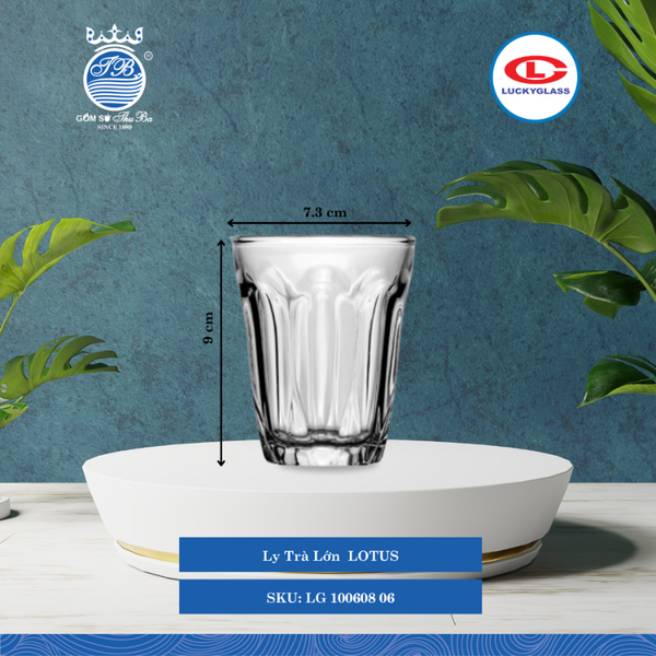 Ly Lotus Lucky Glass Thủy Tinh (Nhiều Size)