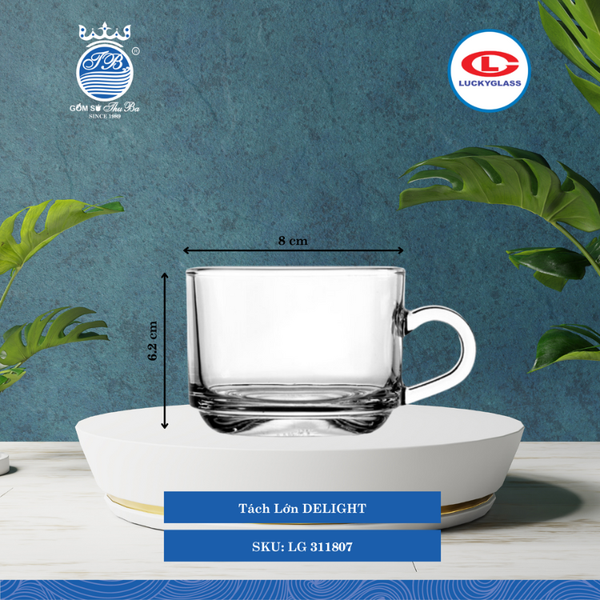 Ly Có Quai Mug Delight Lucky Glass Thủy Tinh (Nhiều Size)