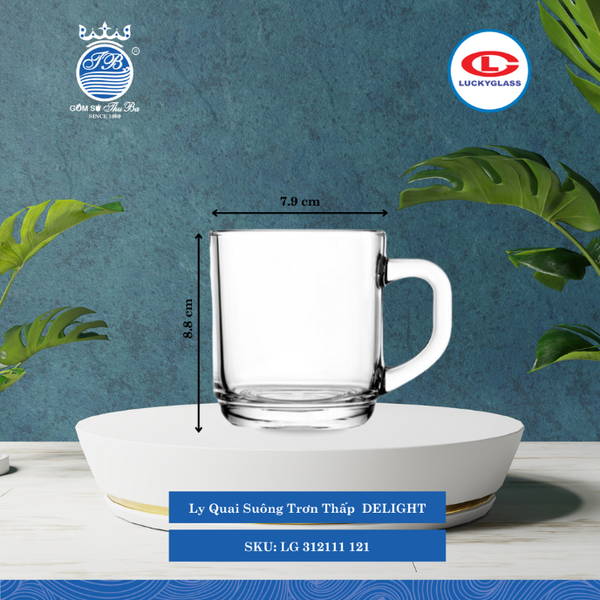 Ly Có Quai Mug Delight Lucky Glass Thủy Tinh (Nhiều Size)